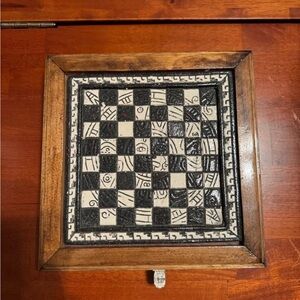 Hand-Carved Aztec Mayan Chess Set